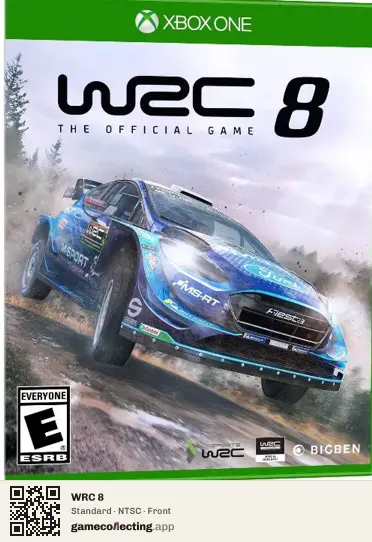 WRC 8 Xbox One, NTSC box front
