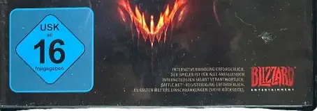 Diablo III, the USK square on its front