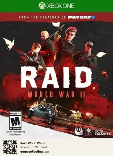 Raid: World War II Xbox One, NTSC box front