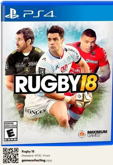 Rugby 18 PlayStation 4, NTSC box front
