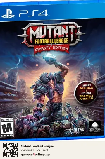 Mutant Football League PlayStation 4, NTSC box front