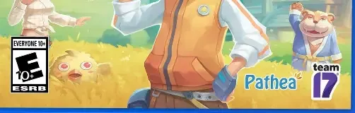 My Time at Portia, the ESRB box on its front
