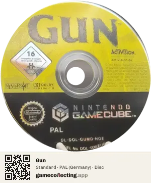 Gun Nintendo GameCube, PAL disc