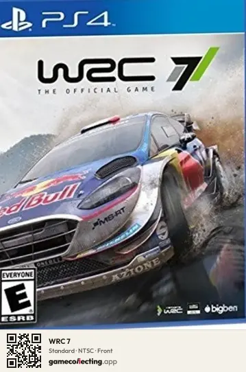 WRC 7 PlayStation 4, NTSC box front
