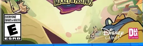 Disney Illusion Island, the ESRB box on its front