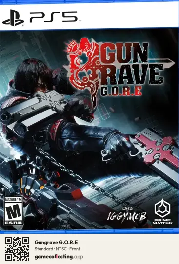 Gungrave G.O.R.E PlayStation 5, NTSC box front