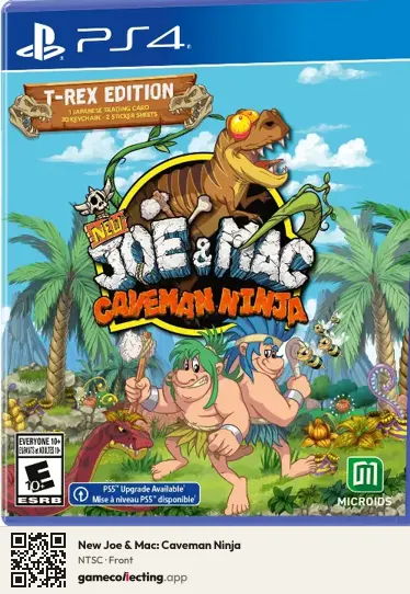 New Joe & Mac: Caveman Ninja PlayStation 4, NTSC box front