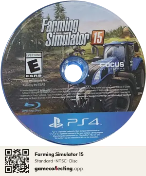 Farming Simulator 15 PlayStation 4, NTSC disc