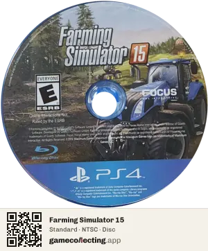 Farming Simulator 15 PlayStation 4, NTSC disc