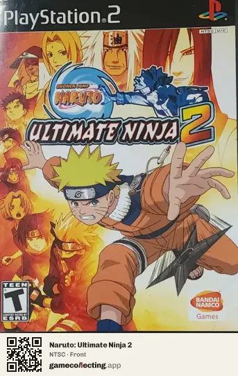 Naruto: Ultimate Ninja 2 PlayStation 2, NTSC box front