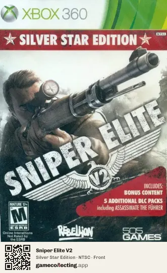 Sniper Elite V2 Xbox 360, NTSC box front