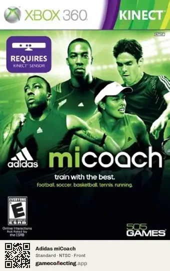Adidas miCoach Xbox 360, NTSC box front