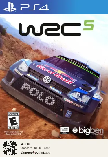 WRC 5 PlayStation 4, NTSC box front