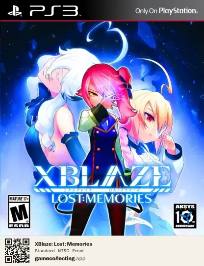 XBlaze: Lost: Memories PlayStation 3, NTSC box front
