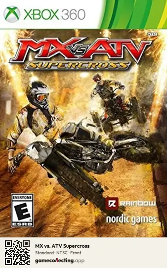 MX vs. ATV Supercross Xbox 360, NTSC box front