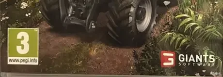 Farming Simulator 22, the PEGI square on its front