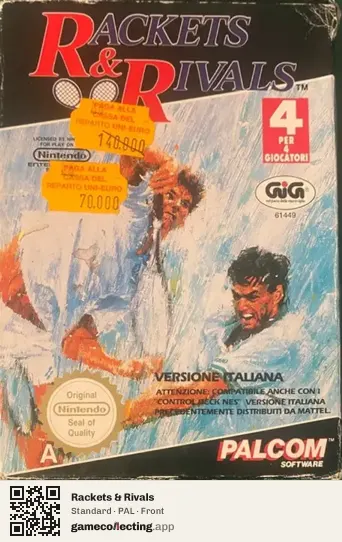 Rackets & Rivals Nintendo Entertainment System, PAL box front