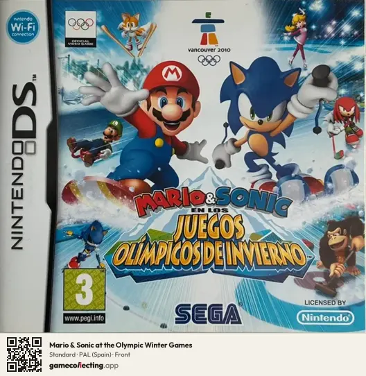 Mario & Sonic at the Olympic Winter Games Nintendo DS, Spain box front