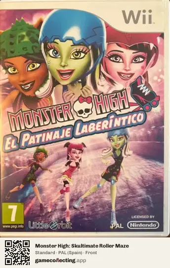 Monster High: Skultimate Roller Maze Nintendo Wii, Spain box front
