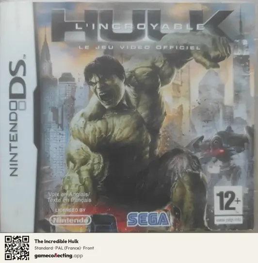 The Incredible Hulk Nintendo DS, France box front