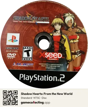 Shadow Hearts: From the New World PlayStation 2, NTSC disc