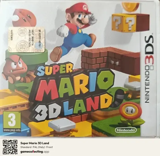 Super Mario 3D Land Nintendo 3DS, Italy box front