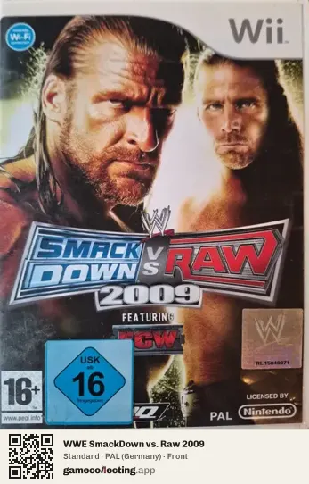 WWE SmackDown vs. Raw 2009 Nintendo Wii, Germany box front