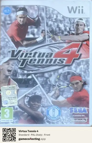 Virtua Tennis 4 Nintendo Wii, Italy box front