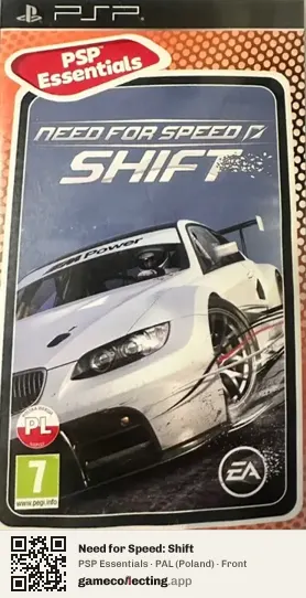 Need for Speed: Shift PlayStation Portable, Poland box front