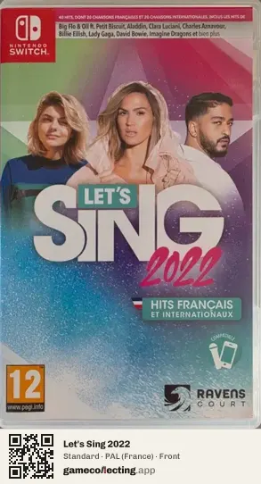 Let's Sing 2022 Nintendo Switch, France box front