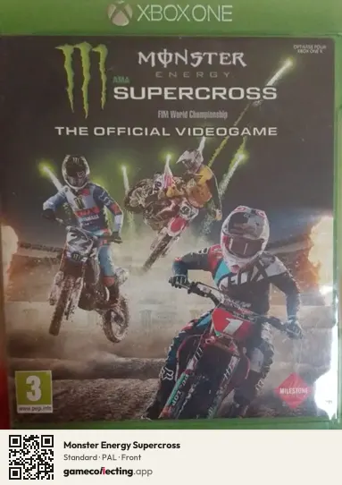 Monster Energy Supercross Xbox One, PAL box front
