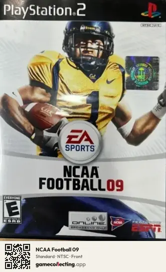 NCAA Football 09 PlayStation 2, NTSC box front