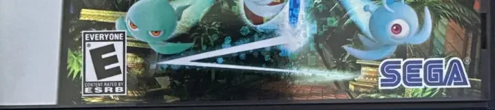 Sonic Colors, the ESRB box on its front