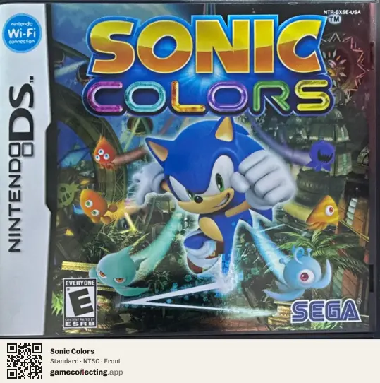 Sonic Colors Nintendo DS, NTSC box front