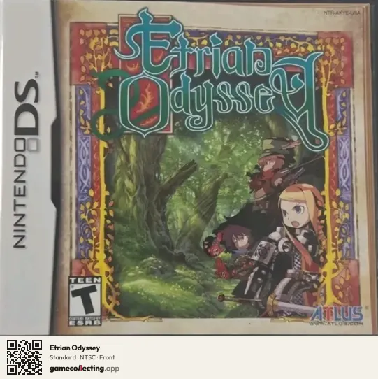 Etrian Odyssey Nintendo DS, NTSC box front