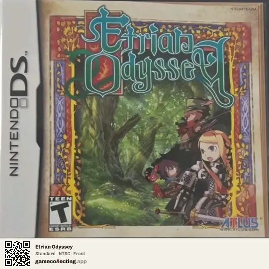 Etrian Odyssey Nintendo DS, NTSC box front