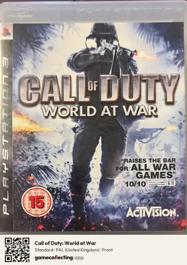 Call of Duty: World at War PlayStation 3, United Kingdom box front
