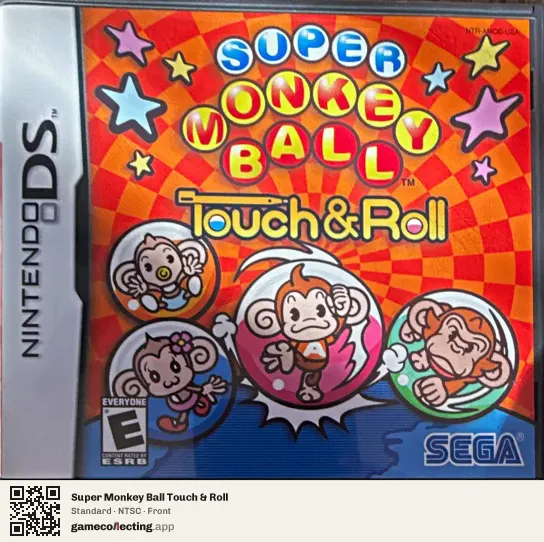 Super Monkey Ball Touch & Roll Nintendo DS, NTSC box front
