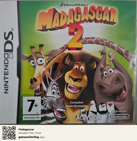 Madagascar Nintendo DS, PAL box front