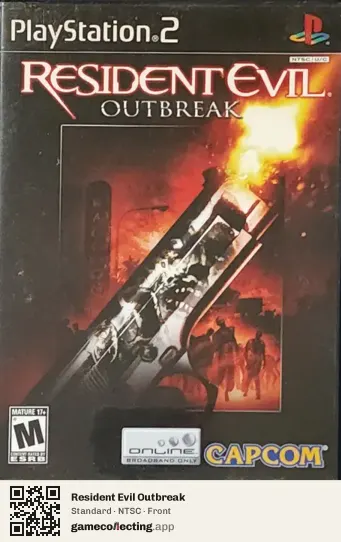 Resident Evil Outbreak PlayStation 2, NTSC box front