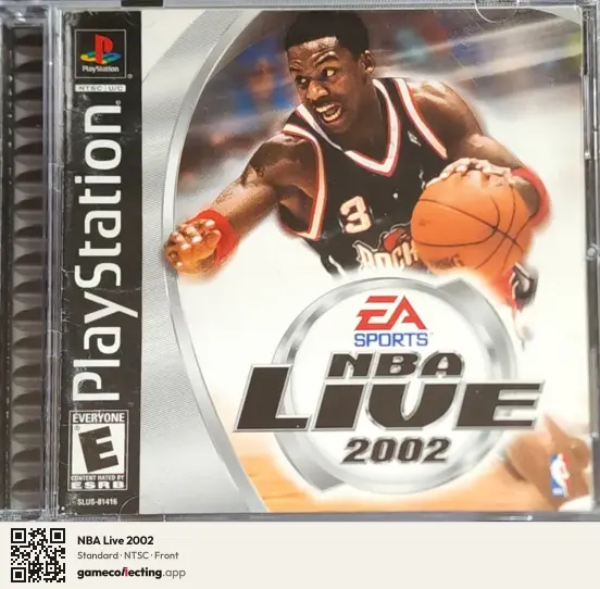 NBA Live 2002 PlayStation, NTSC box front