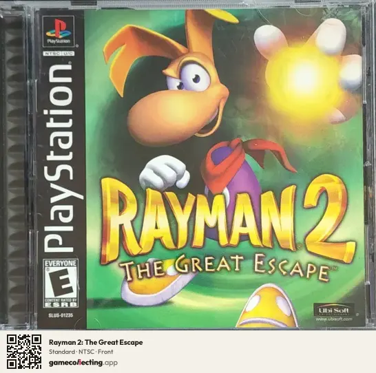 Rayman 2: The Great Escape PlayStation, NTSC box front