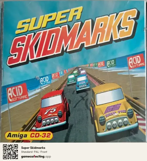Super Skidmarks Amiga CD32, PAL box front