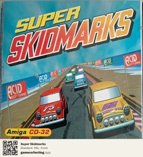 Super Skidmarks Amiga CD32, PAL box front