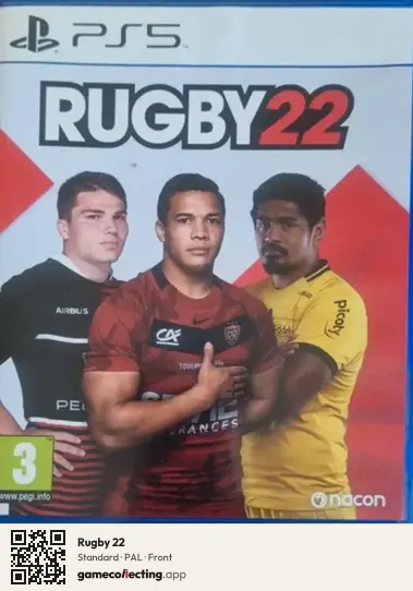 Rugby 22 PlayStation 5, PAL box front