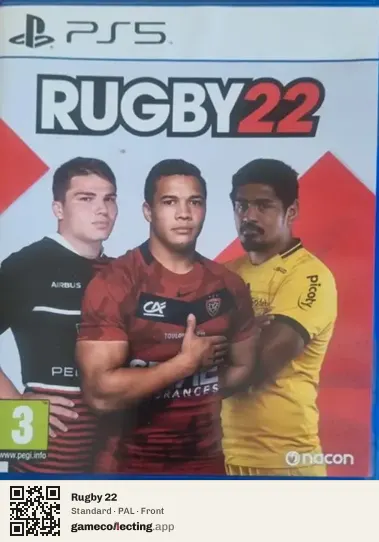 Rugby 22 PlayStation 5, PAL box front
