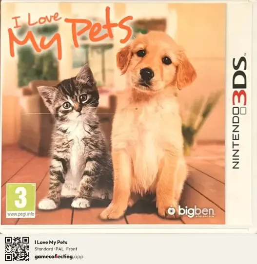 I Love My Pets Nintendo 3DS, PAL box front