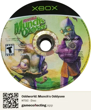 Oddworld: Munch's Oddysee Xbox, NTSC disc