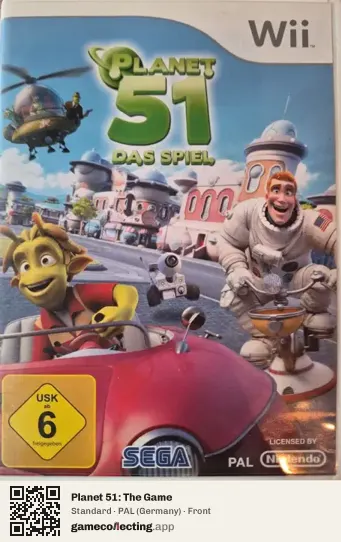 Planet 51: The Game Nintendo Wii, Germany box front
