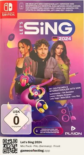 Let's Sing 2024 Nintendo Switch, Germany box front